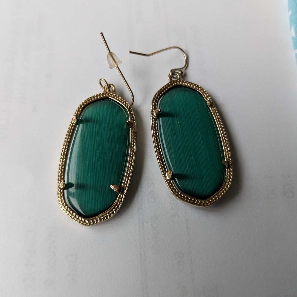 green cats eye elles in gold